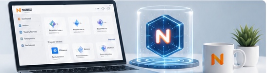 Nubex AI marketplace dashboard with AI cube