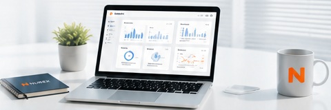 Nubex AI analytics dashboard on laptop